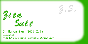 zita sult business card